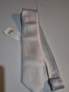 Textured Light Silver Tie